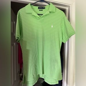 Polo Ralph Lauren Green Striped Polo Large